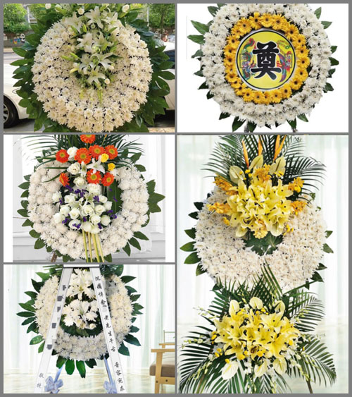 江苏泰州泰兴市虹桥镇上元村花圈速递