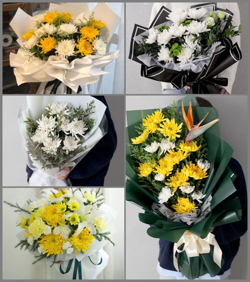 江苏泰州泰兴市虹桥镇上元村白事花束代送
